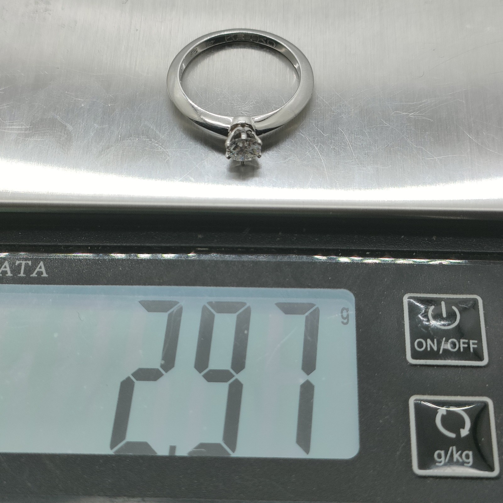 Tiffany and Co. Ring Solitaire Natural Diamond 0.28ct Platinum 4499611