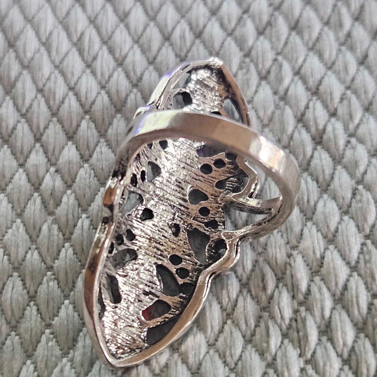 Multicolor Chakra Artificial Gemstone Ring. Size 5.5