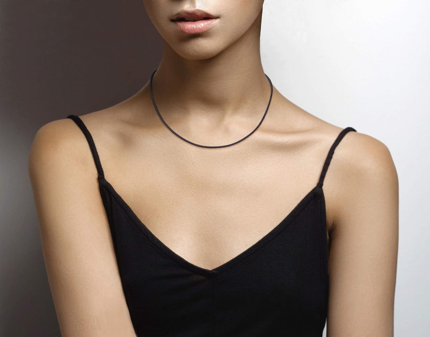 Elegant 18-Inch Black or Brown Leather Cord Necklace with Sterling Silver Clasp