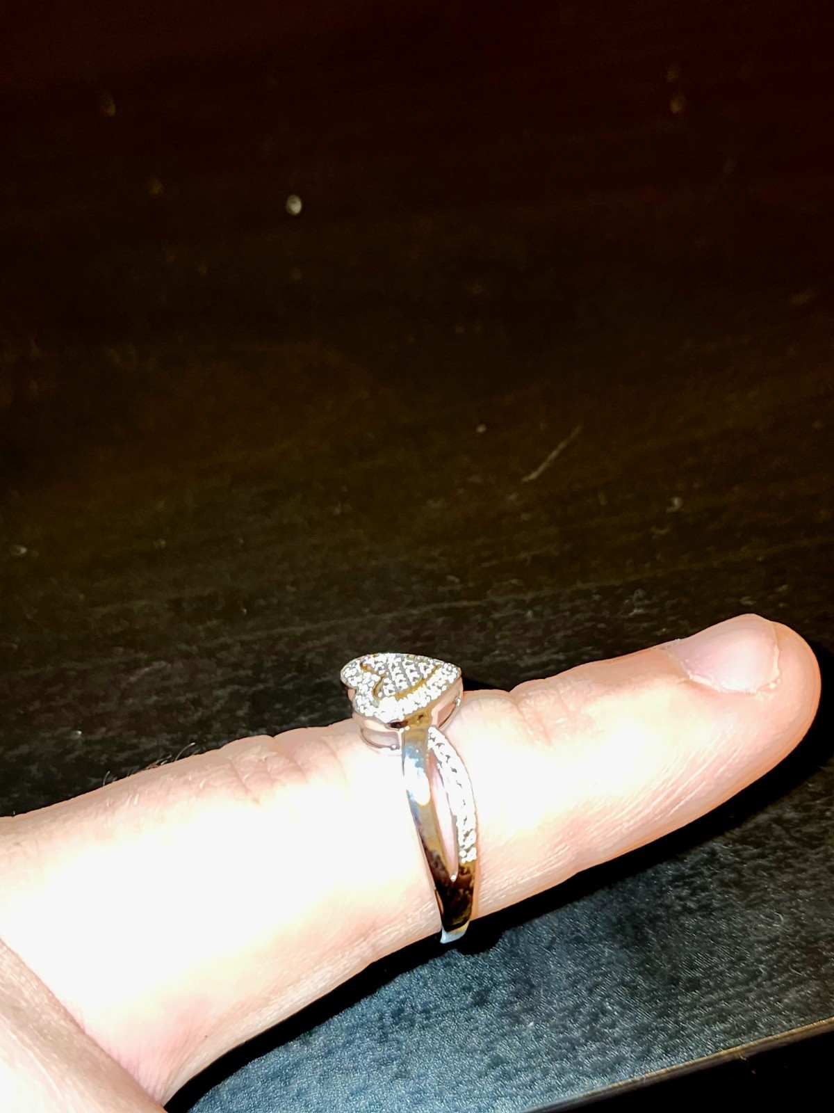 Beautiful Womens 14K White Gold Over Sterling Silver Diamonds Designer Ring