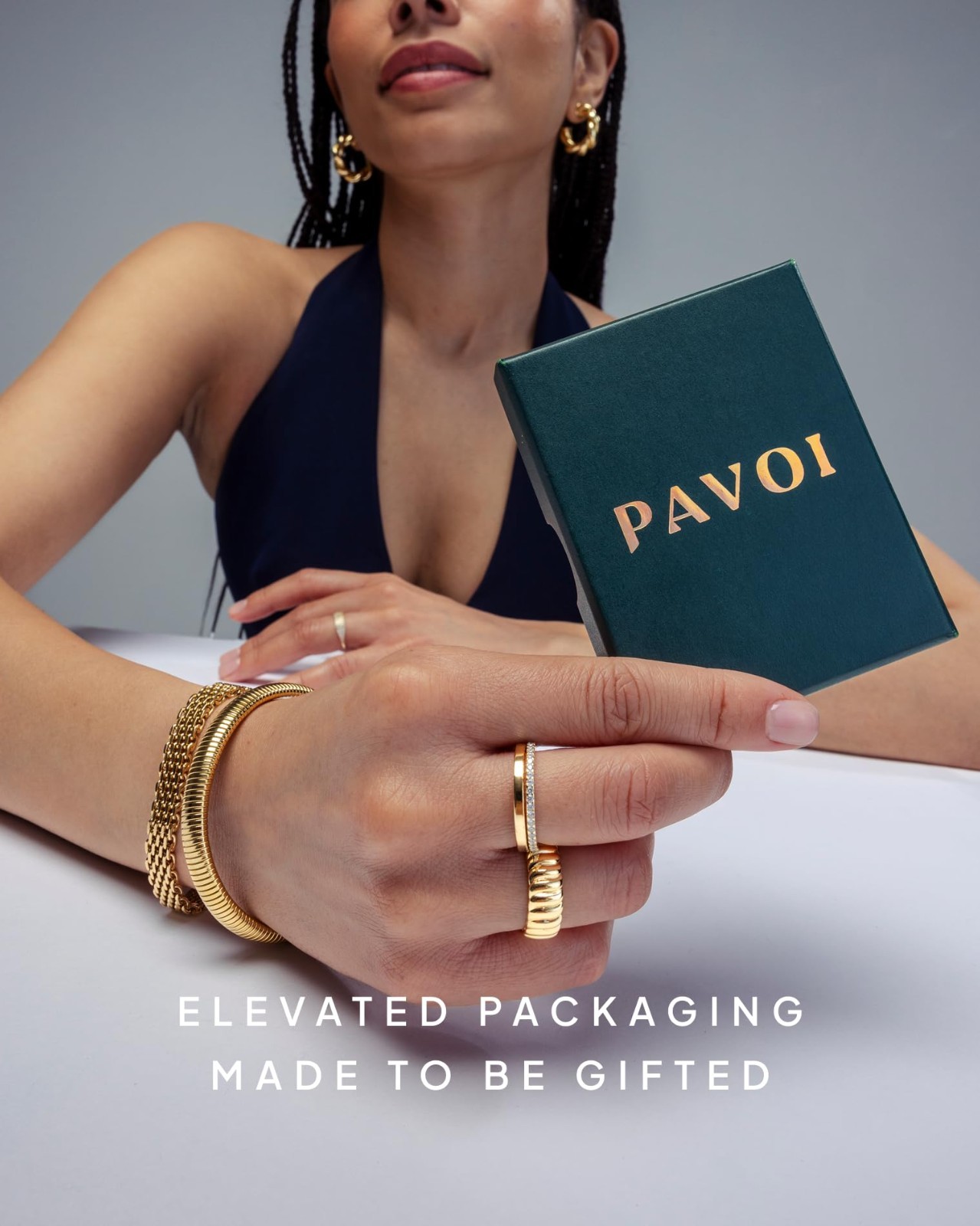Dainty 14K Gold Plated Layering Necklaces for Women | Snake, Curb, Paperclip Cha