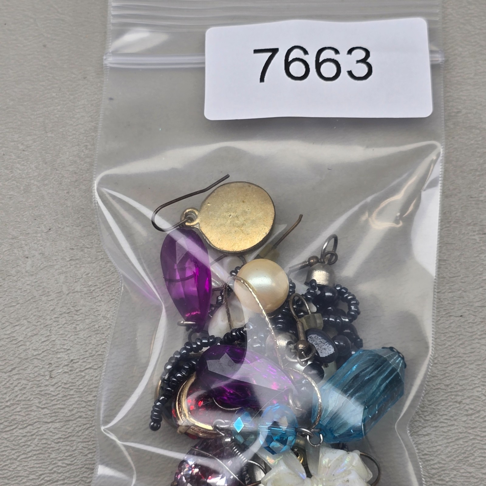 Earrings Lot Pierced Dangle Hook Stud Mixed Styles Beaded Enamel Fashion 8 Pair