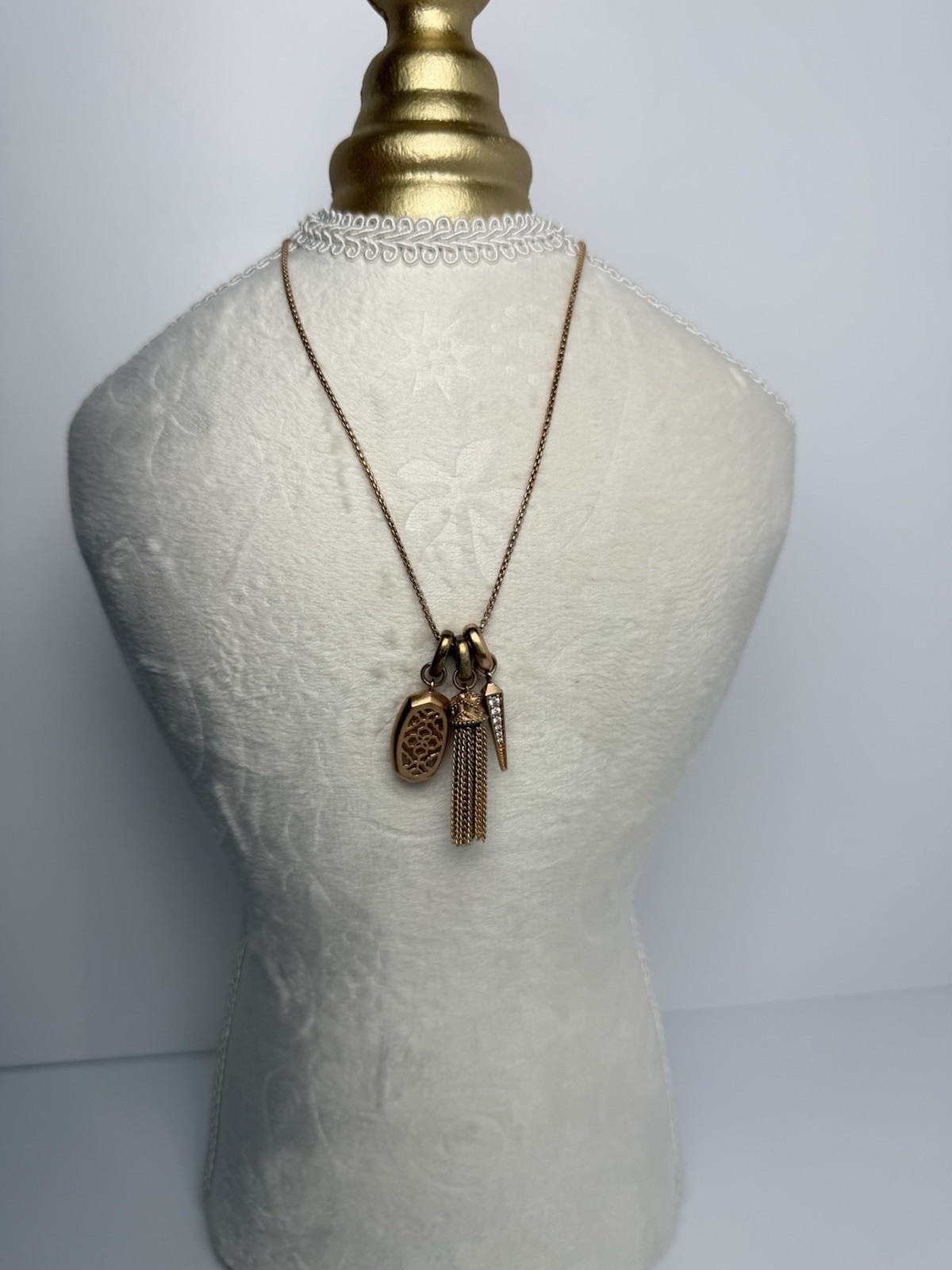 Kendra Scott Rose Gold Charm Necklace Adjustable up to 28”