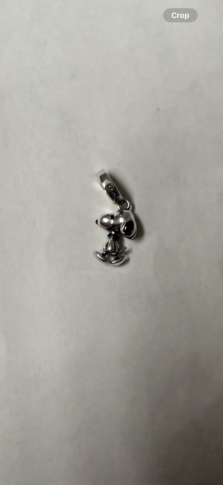 V480 S925 STERLING SILVER STROLLING SNOOPY DANGLE CHARM