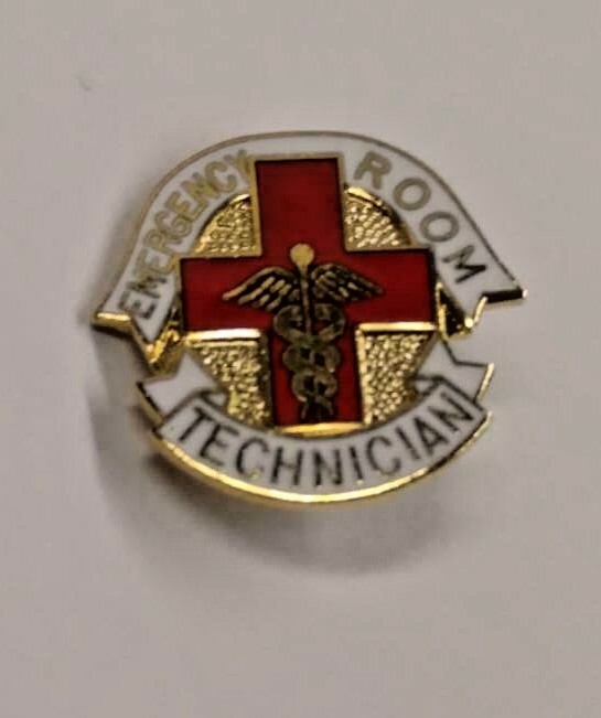 ER Tech Emergency Room Tech Gold Caduceus Medical Insignia Emblem Pin 5038 New