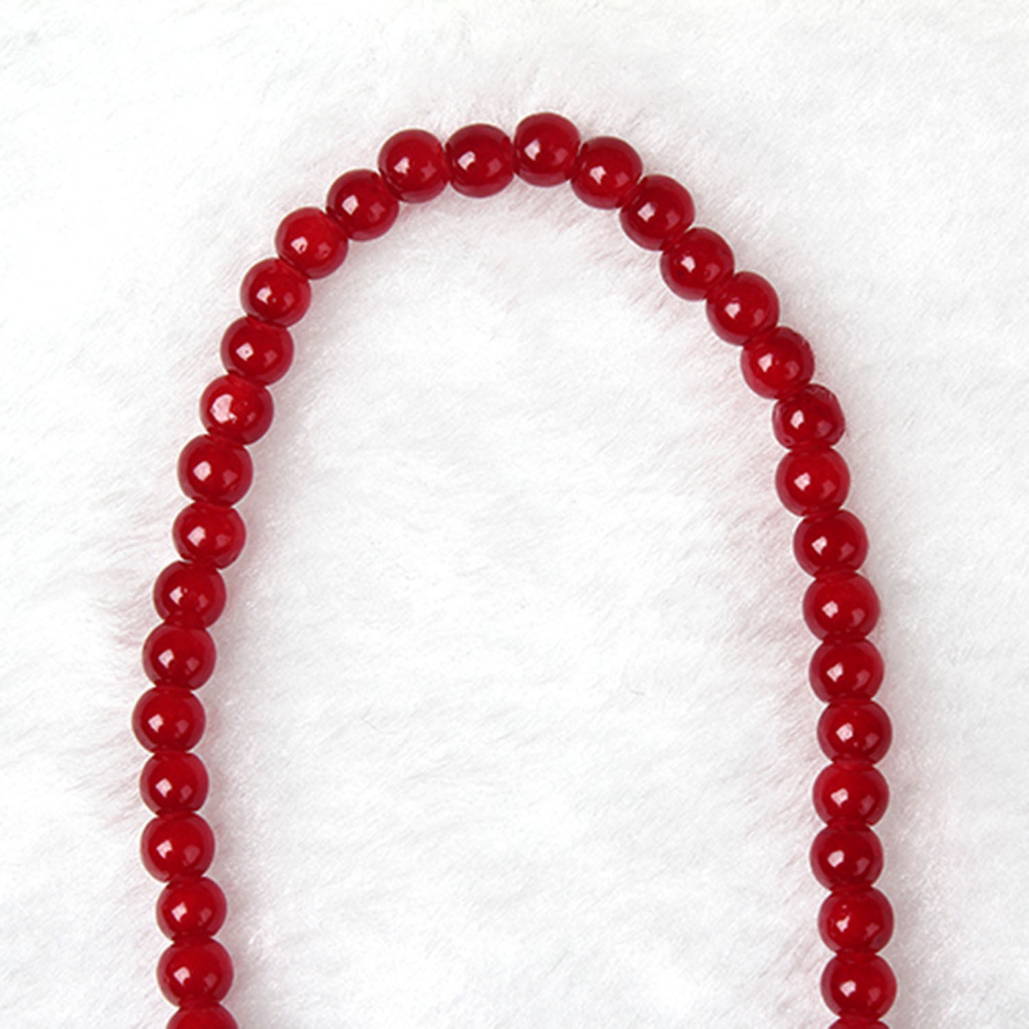Natural Red Agate Beaded Bracelet Good Luck Healing Crystal Gemstone