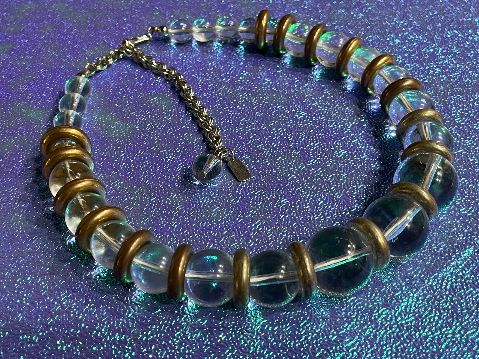 Kenneth J Lane Vintage Acrylic Bubble Necklace. Circa 1990s-2000s Boutique Line.