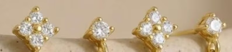 Double Chain Drop Earring 1 Ct Round Cut Simulated Diamond 14k White Gold Plated