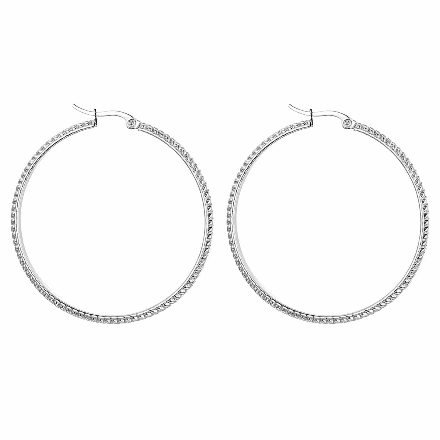 2pcs Women Round Circle Hoop Dangle Drop Earrings Ear Studs 15-45mm Silver/Gold