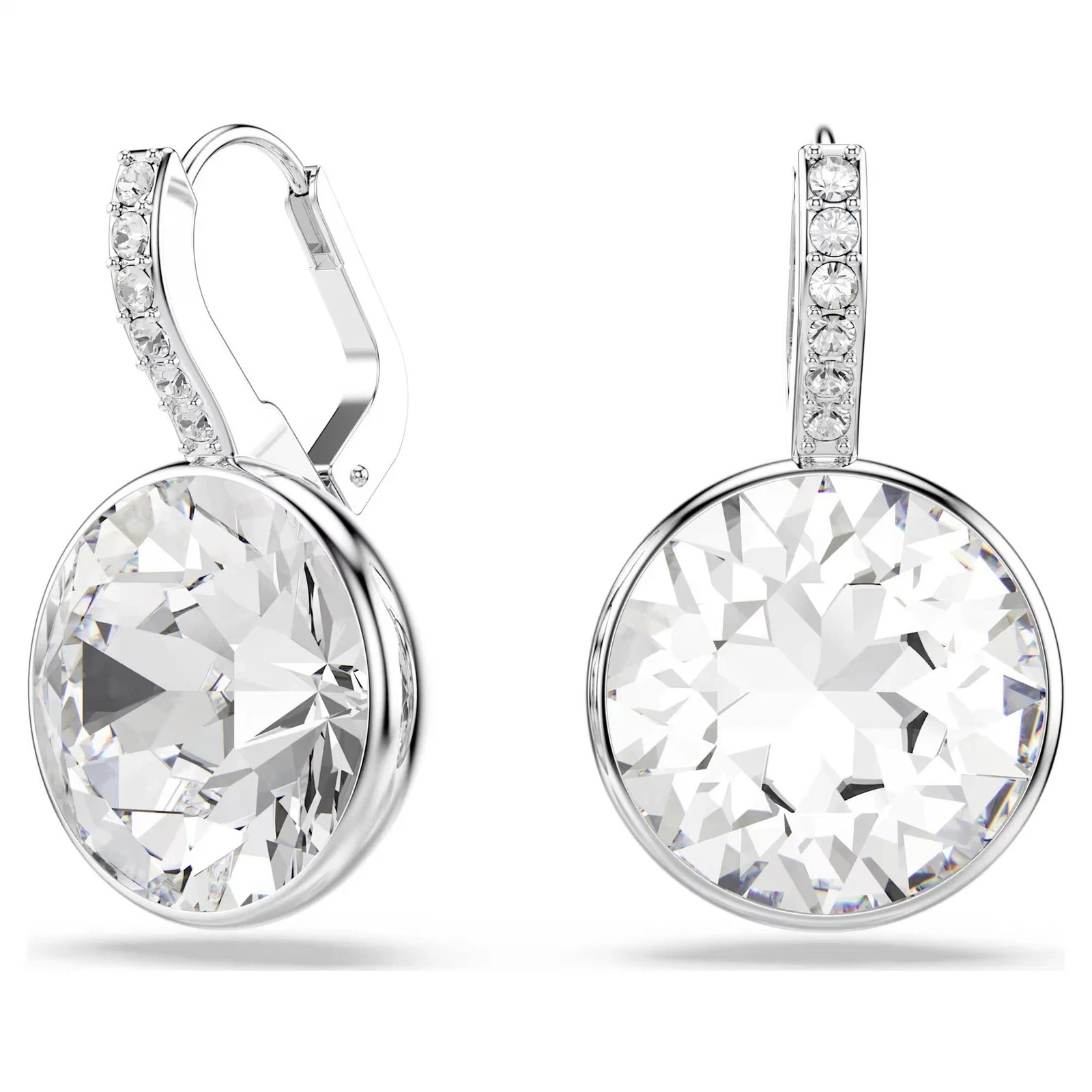 Swarovski Millenia Drop Earrings, Round Cut, White, Rhodium Plated 5731149