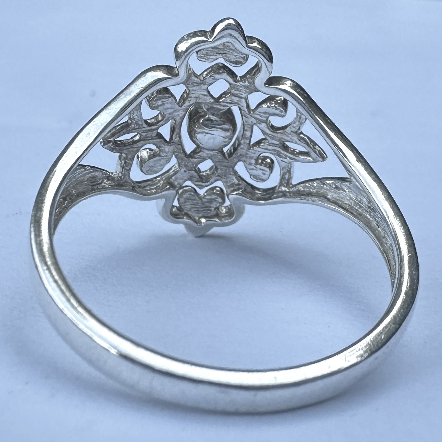 Set of Two Dainty Sterling Silver Rings – Sizes 8 & 9 w Garnet & CZ, 4.9g