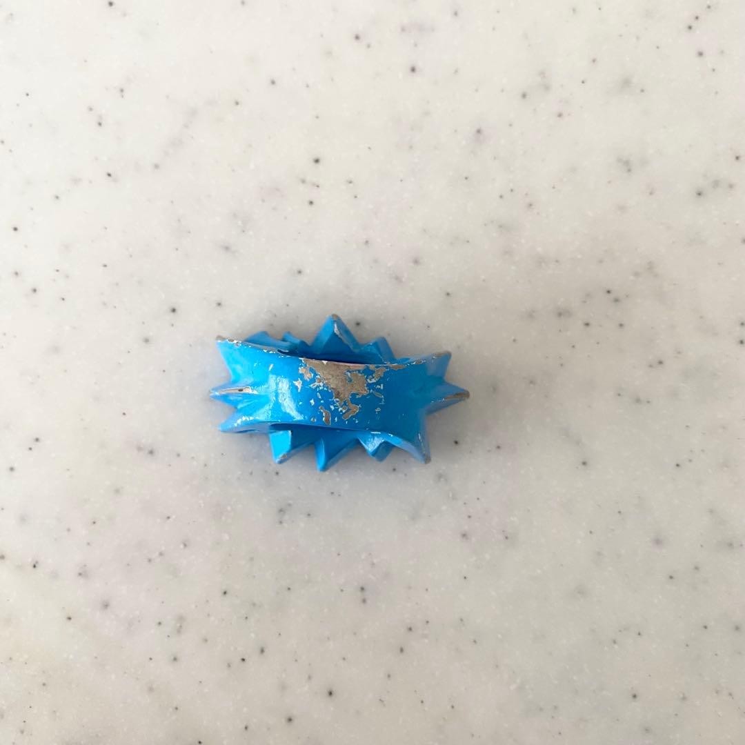 Ambush Pow! Letter Ring Color Blue Brass Men’s Accessories No Box Used
