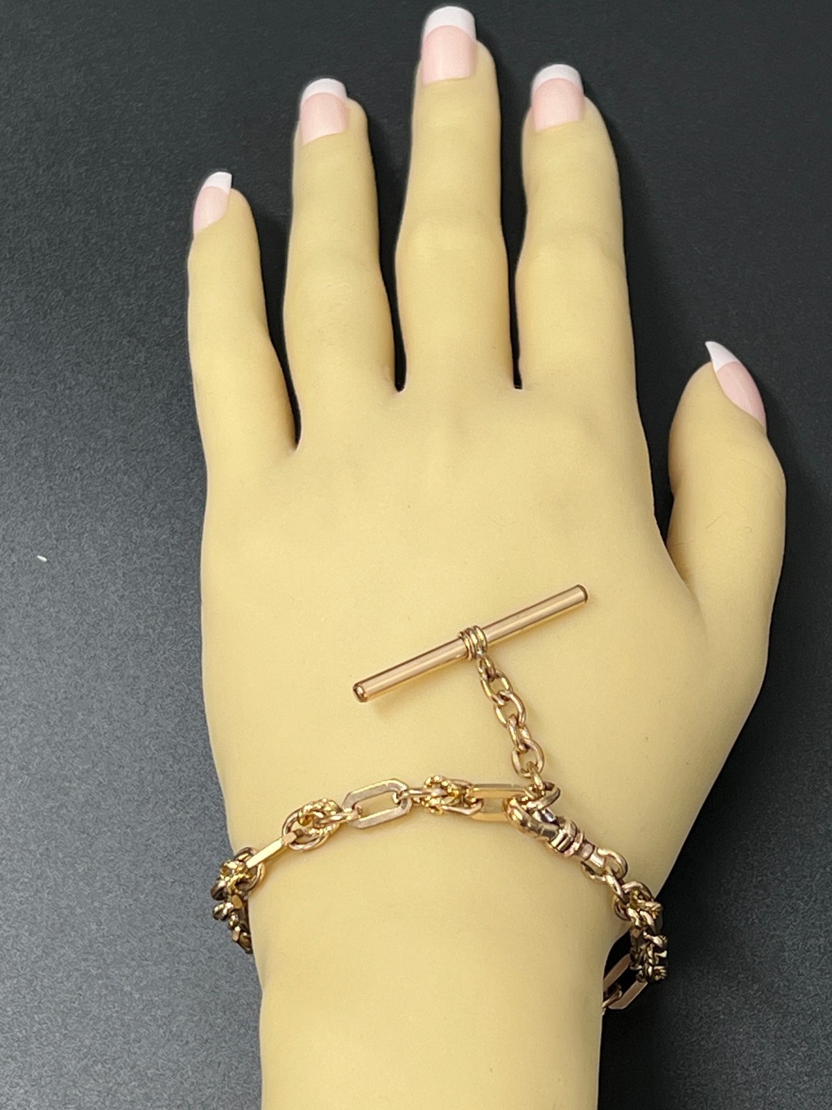 Premium Gold Plated Fob Chain Bracelet 18.21g 6mm Wide Classic Jewellery 26.5cm