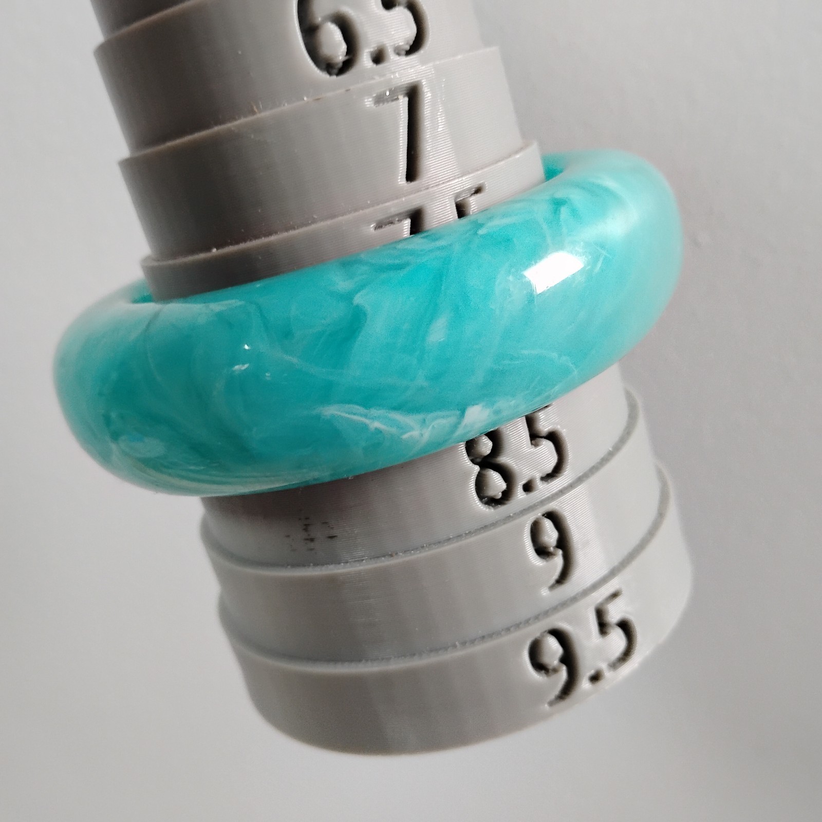 NEw Teal Blue Green Chunky Sz 8 Resin Plastic Bangle Bracelets Translucent Swirl