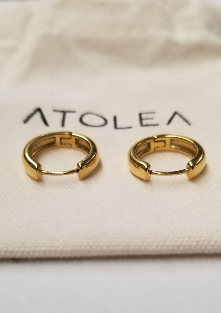 Atolea Classic Hoop Earrings 15mm