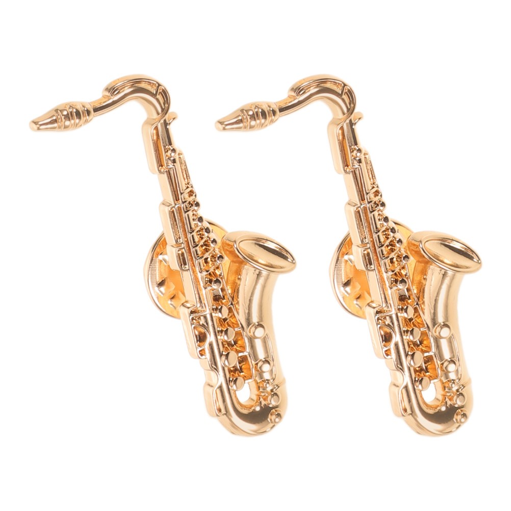 2 Pcs Music Badge Miniature Musical Instrument Brooch Electric Guitar Pin