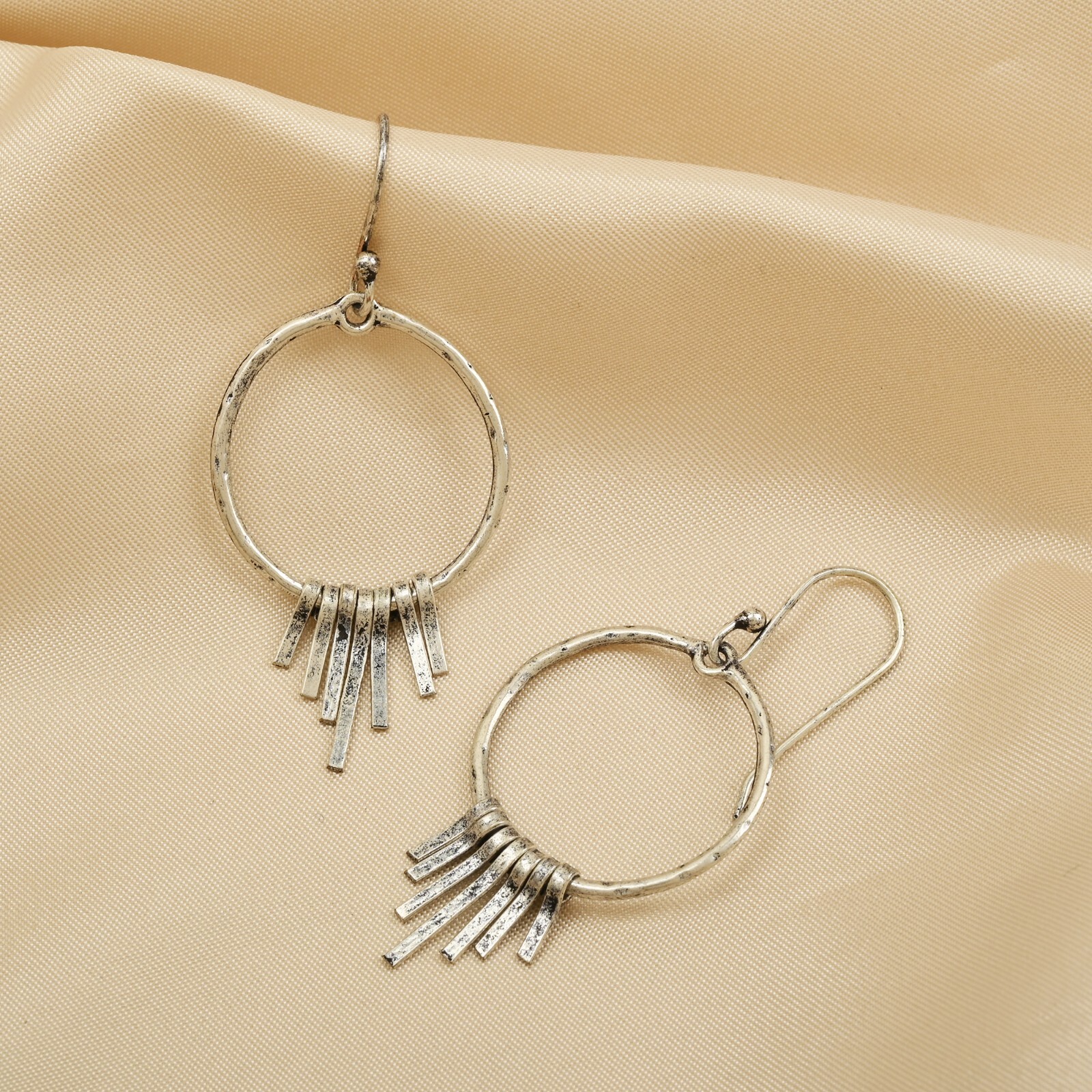 Brass Silver Plated Dangle Earring For Women, Handmade Jewelry, Birthday Gifts