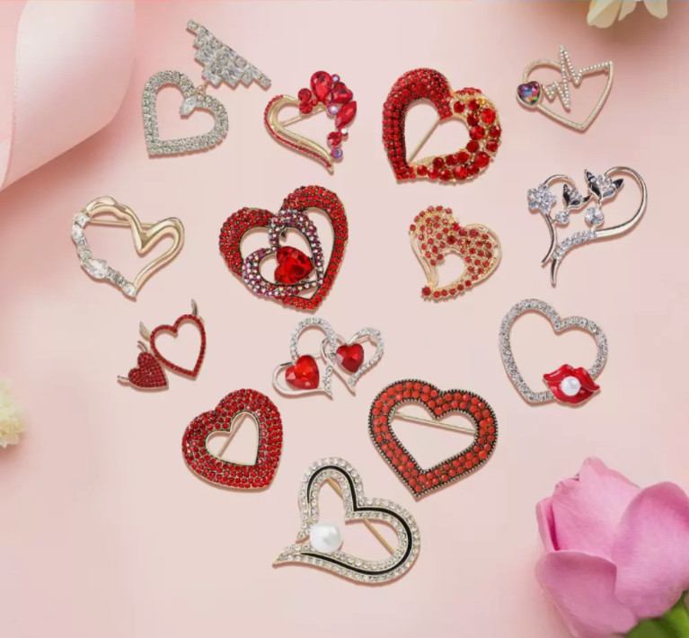 Crystal Rhinestone Flower Brooch Scooter Pin – Spring Summer Beach Ocean Jewelry