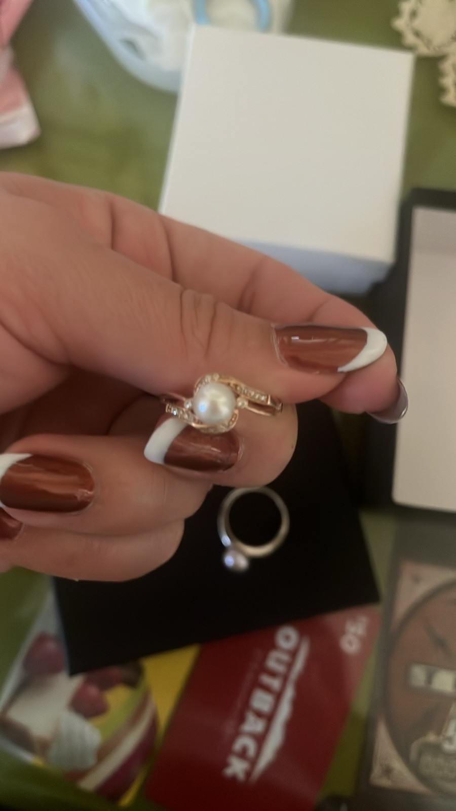 Bundle of Three Pearl Rings for Women. All A Size 7 Details In Description