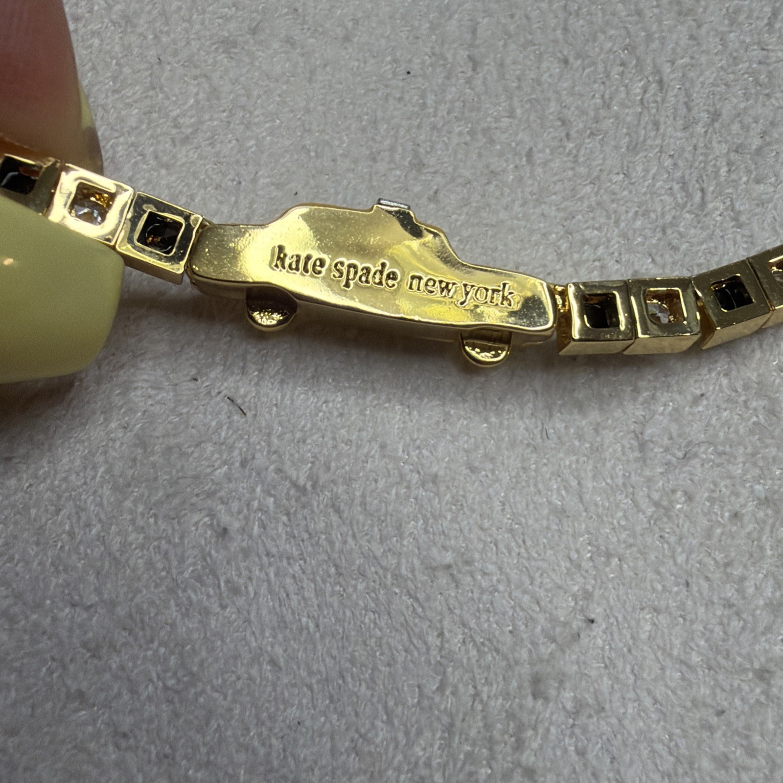 Authentic Kate Spade Hit the City Taxi Cubic Zirconia Tennis Necklace NWT