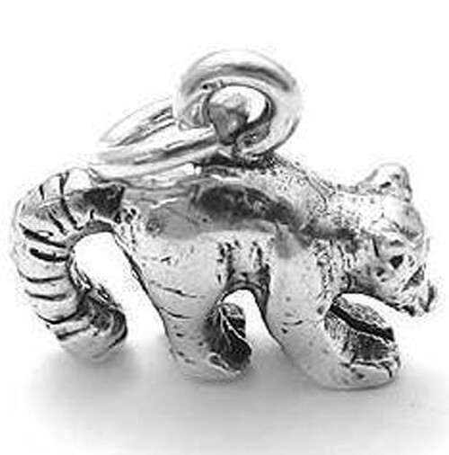 925 Sterling Silver 3D Raccoon Charm