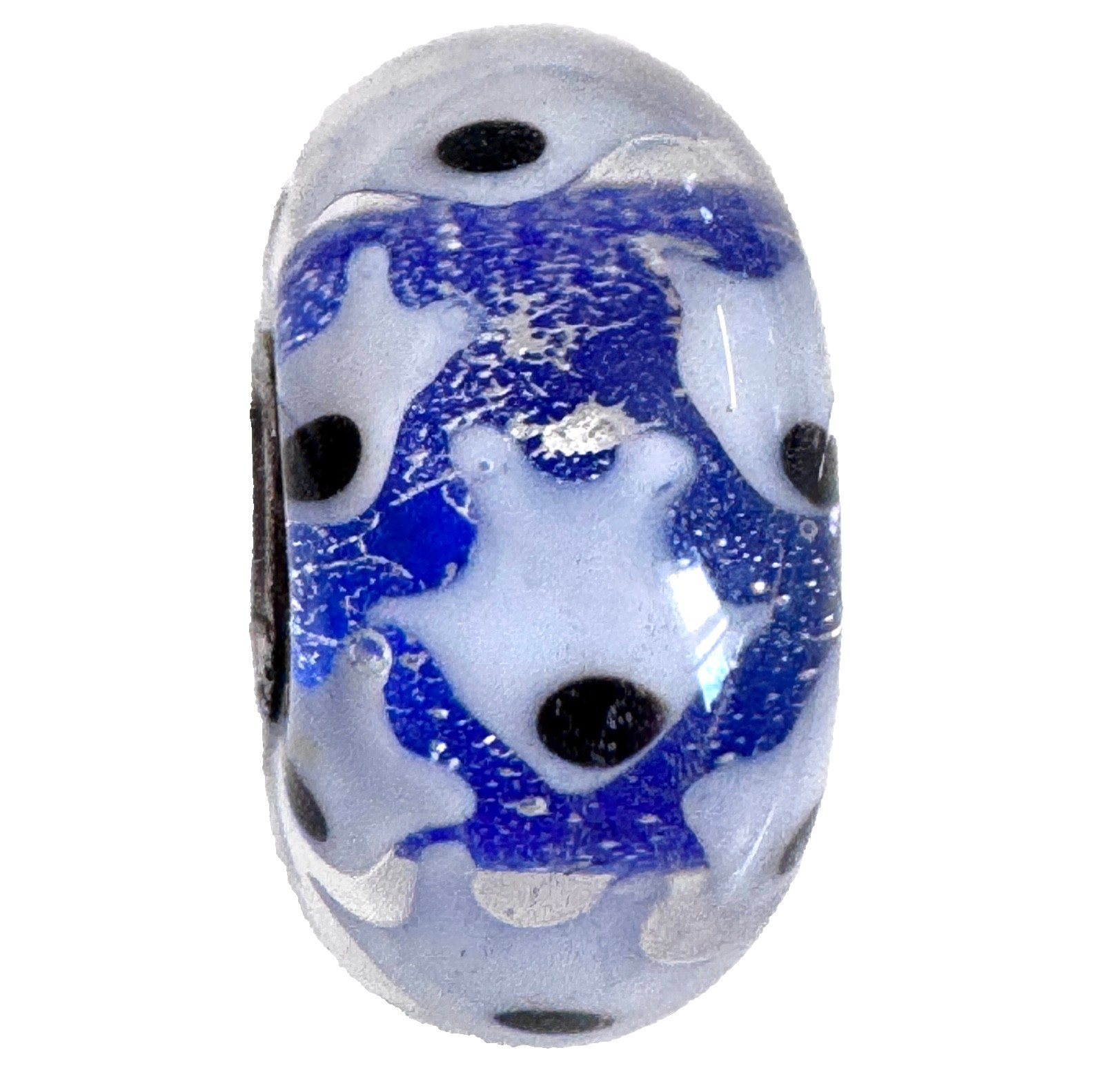 NEW💕Trollbeads UNIQUES Critters Beautiful Blue Cosmic Base with White Starfish