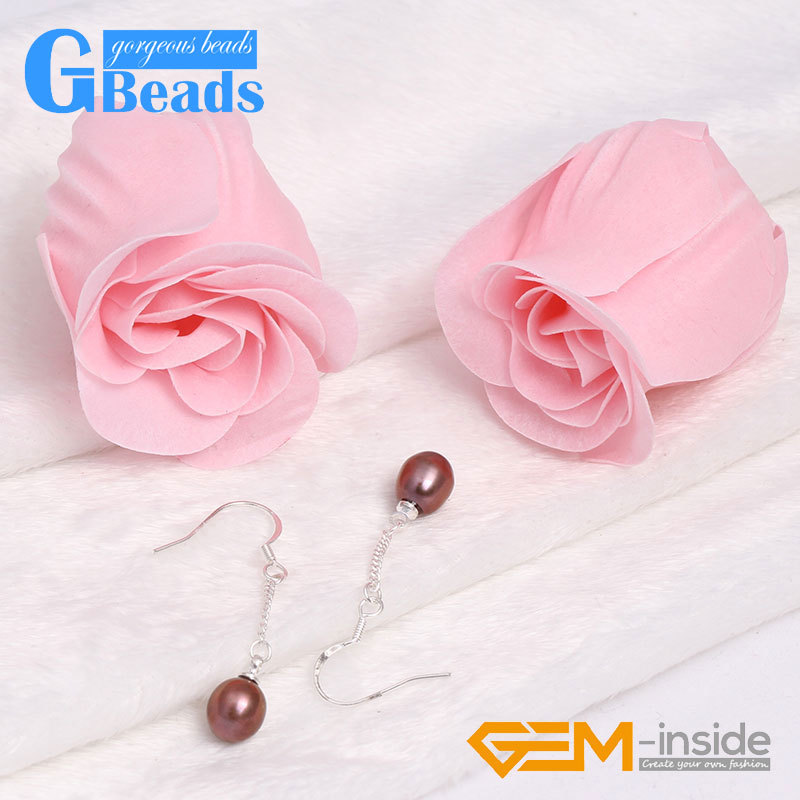 Pearls Stud Silver Hooks Earrings Stud Fashion Jewelry Gift Charm for Women