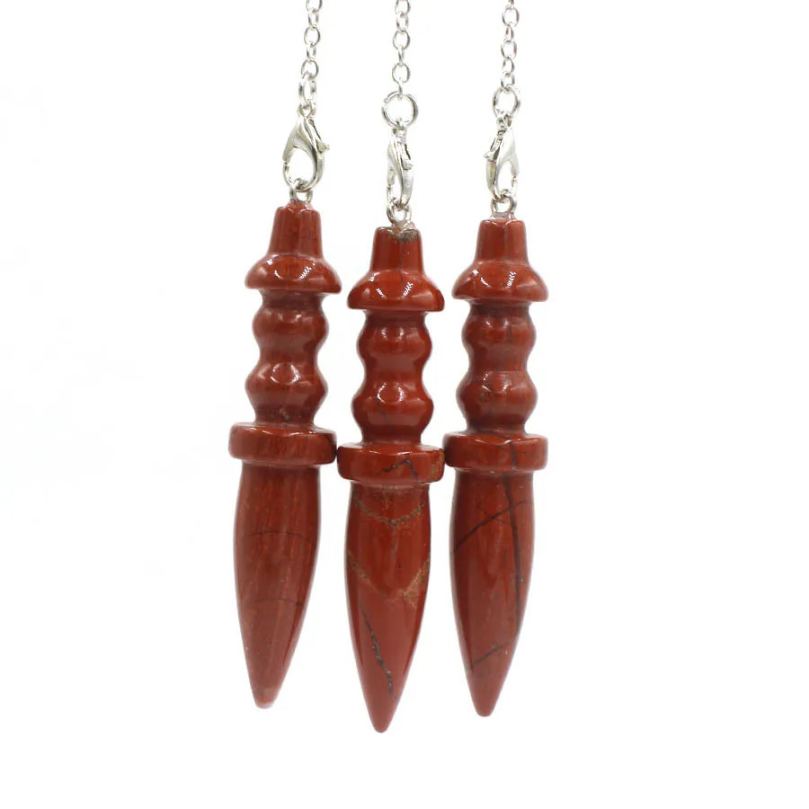 Natural Stone Crystal Pendulum Quartz Amethyst Onyx Pendant X130