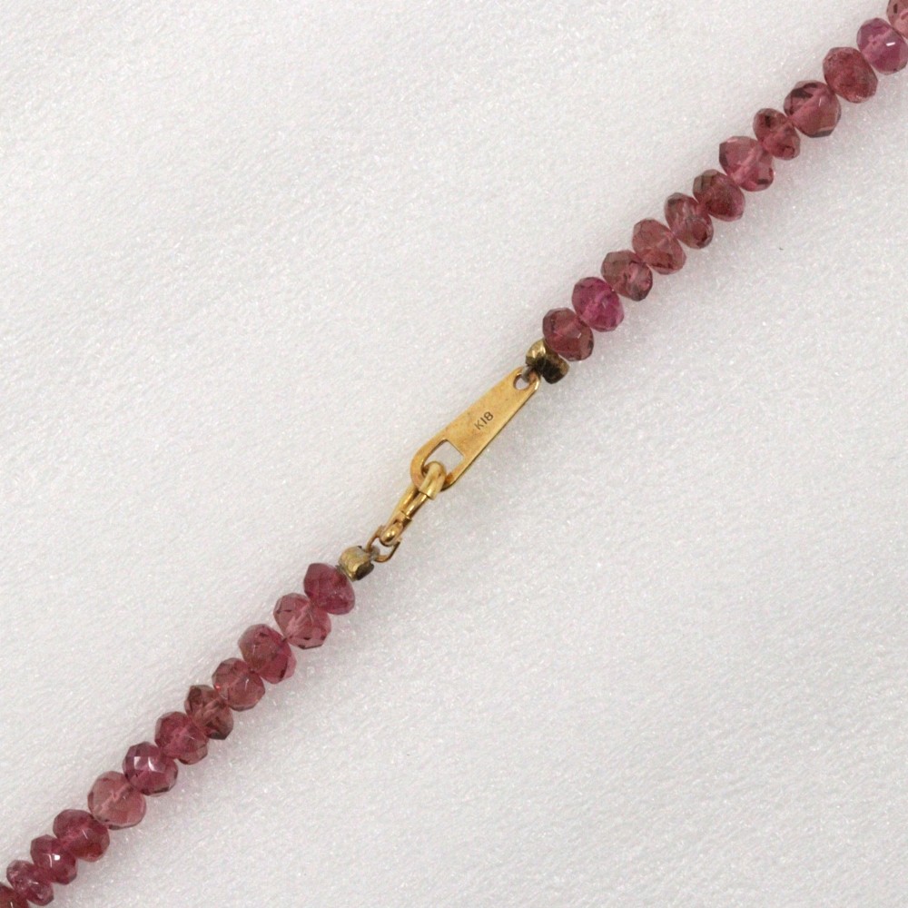 Necklace pink K18 yellow gold/Ruby 10.2g Women