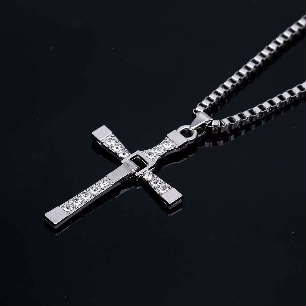 Dominic Toretto Fast and Furious Cross Pendant Necklace Vin Diesel Necklace Men*