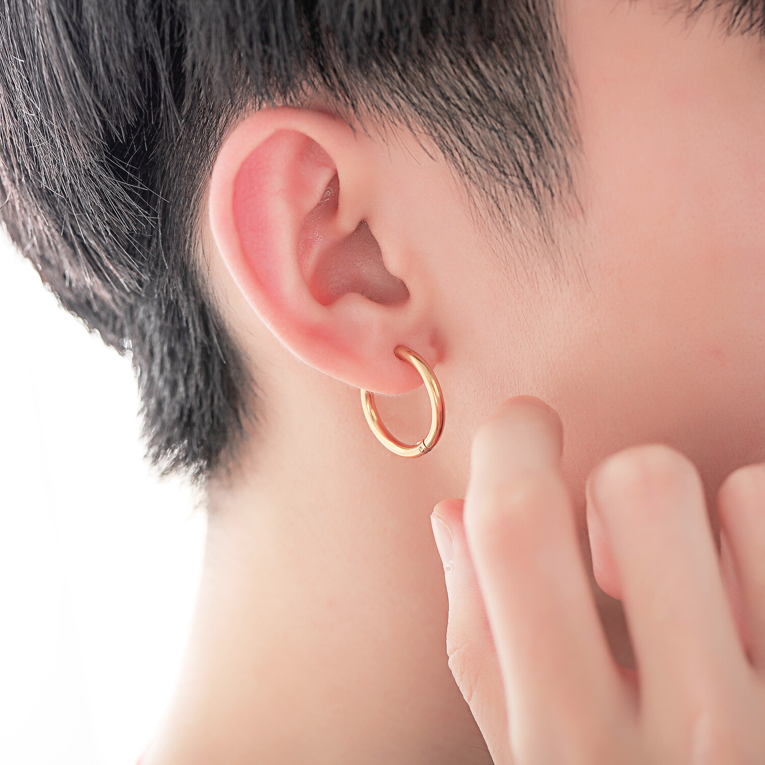 Men Women Stainless Steel Small Hoop Earrings Cartilage Lip Piercing Nose Hoop