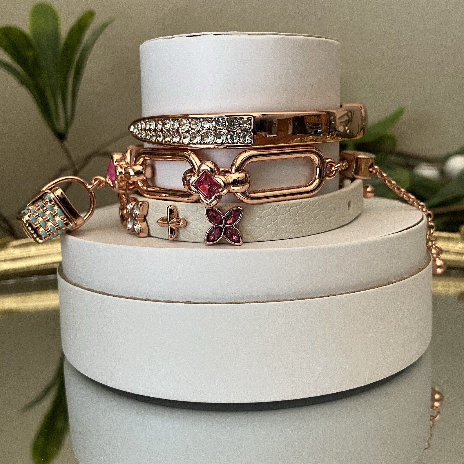 Bomb Party 2026 Summer Stack Market Fresh Remix Charm Bracelet Rose Gold ST40395