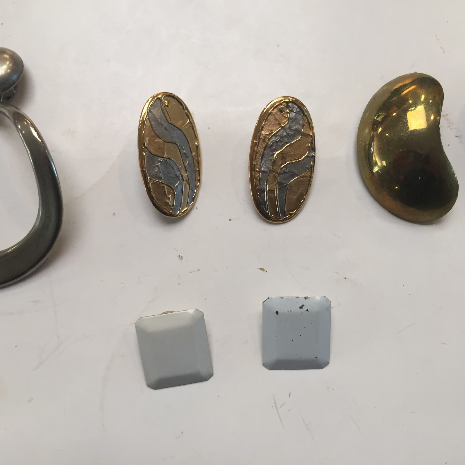 Vintage Retro Earrings ~ Metal ~ 4 sets ~ Details in condition & Description