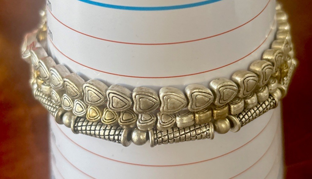 JESSICA SIMPSON Love To Love Charm Bracelet With Multi Strands 8”