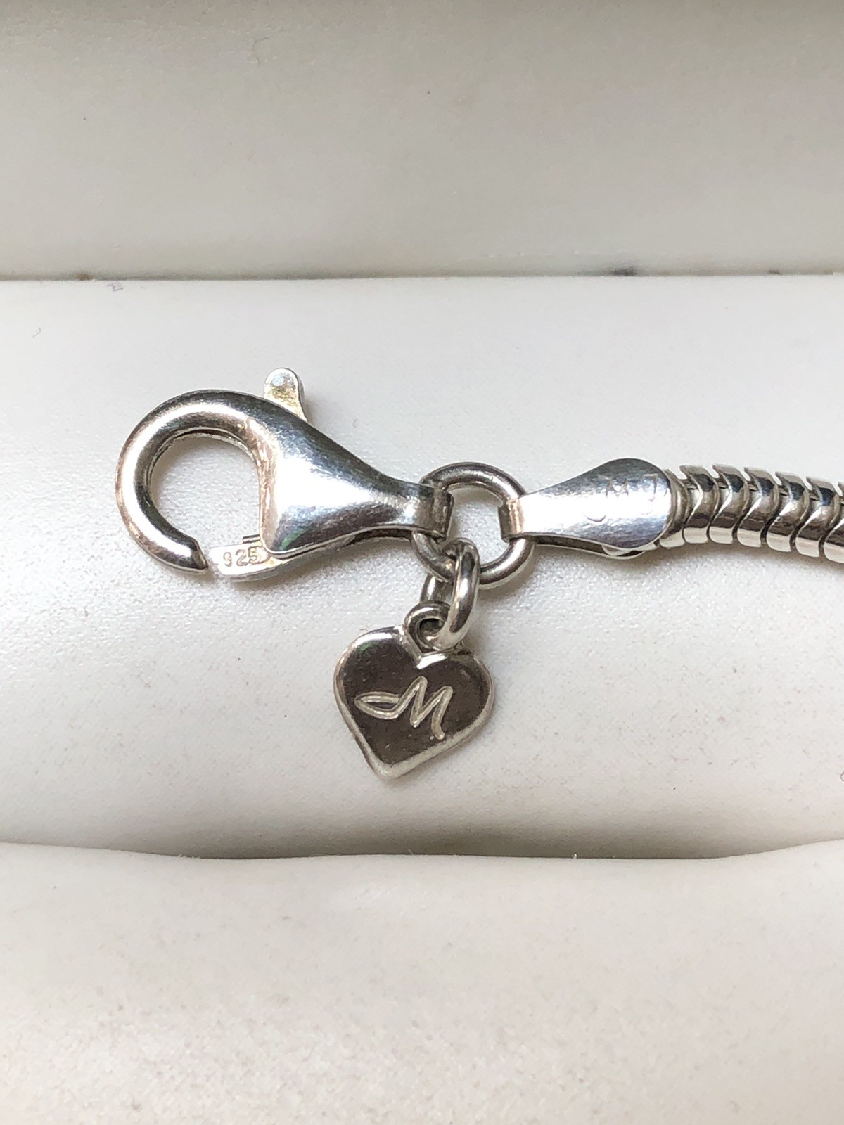 KAY JEWELERS CHARMED MEMORIES 7.5″ Lobster Clasp Bracelet , Locks & Beads w/Box!