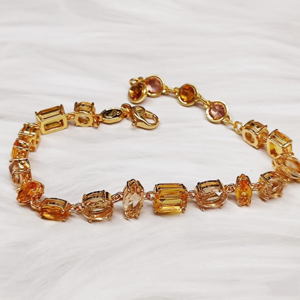Swarovski Ling Color Cut Yellow Water Drop Bracelet Ambilight Candy Yellow