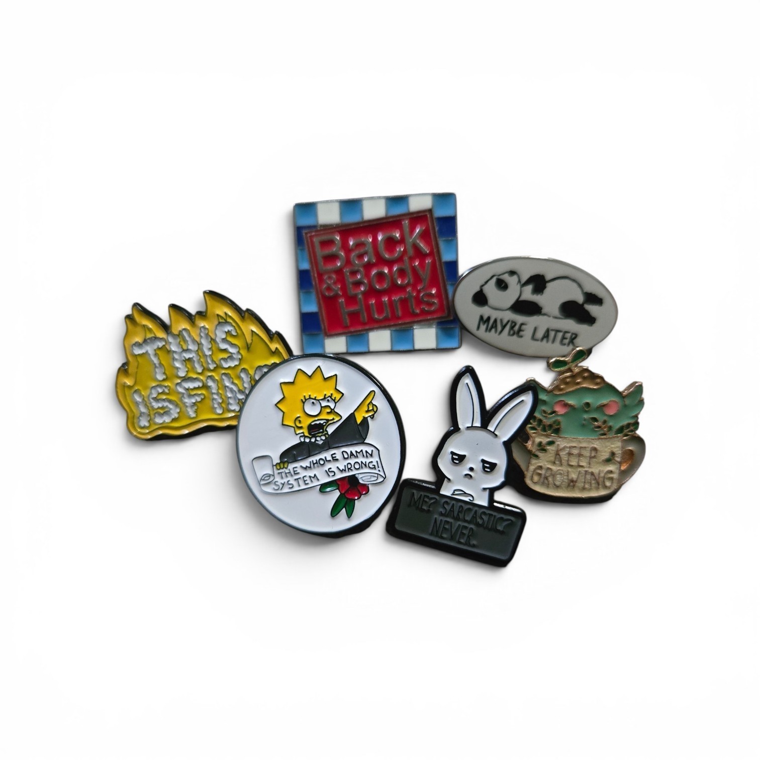 Lot of Assorted Enamel Pins Funny Cute Cartoon Animals