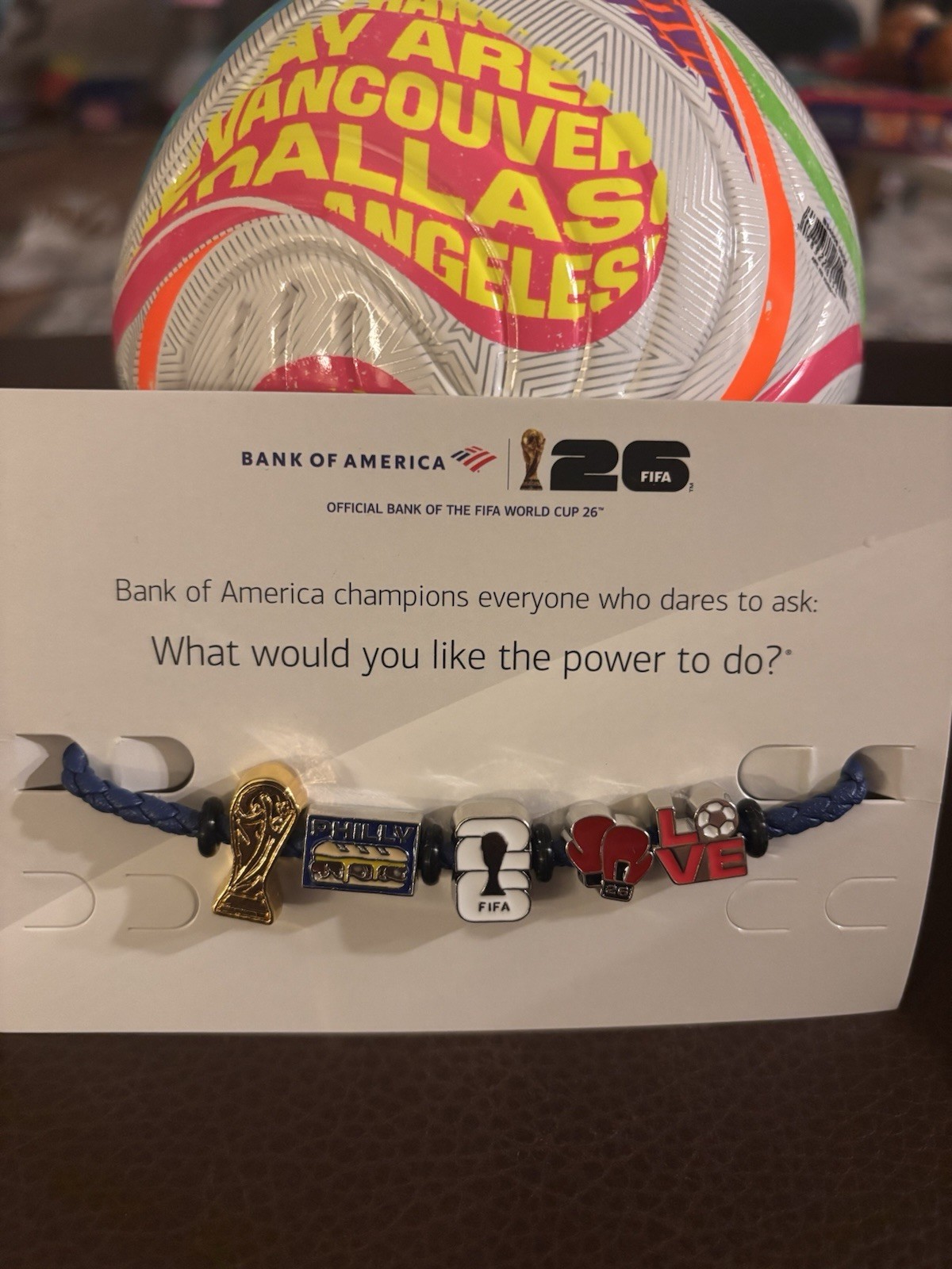 PHL World Cup FIFA FanFest Blue BoA Bracelet with Philly Charms!