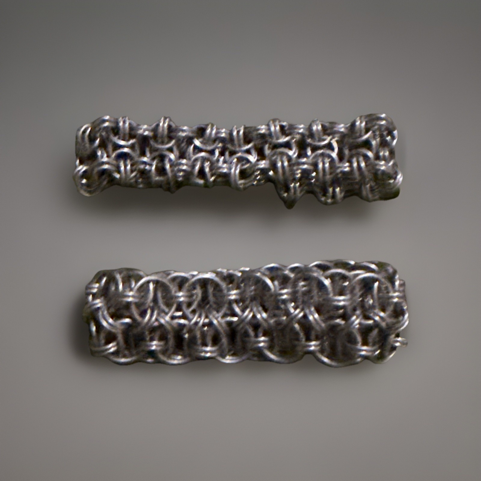Byzantine Style weave Stainless Chain Maille set his and hers bracelets set VTG