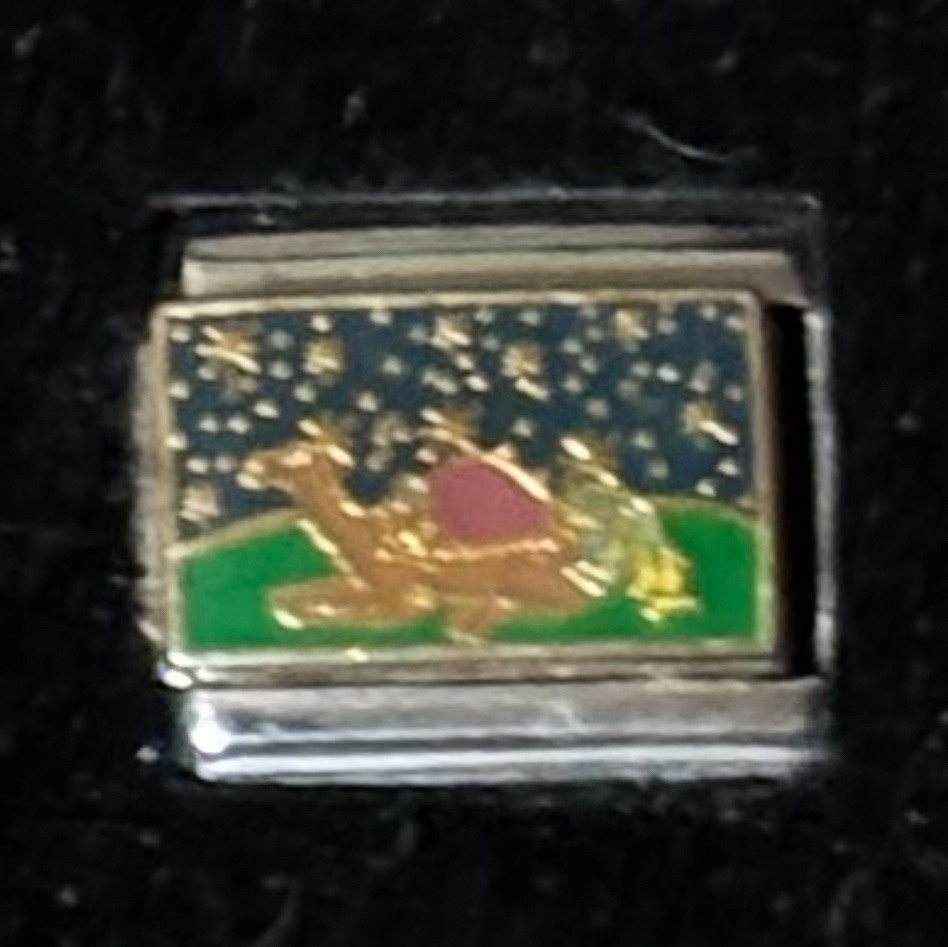 Camel Under Stars Wholesale Italian Charm Enamel Link 9MM K55 – K2016-3