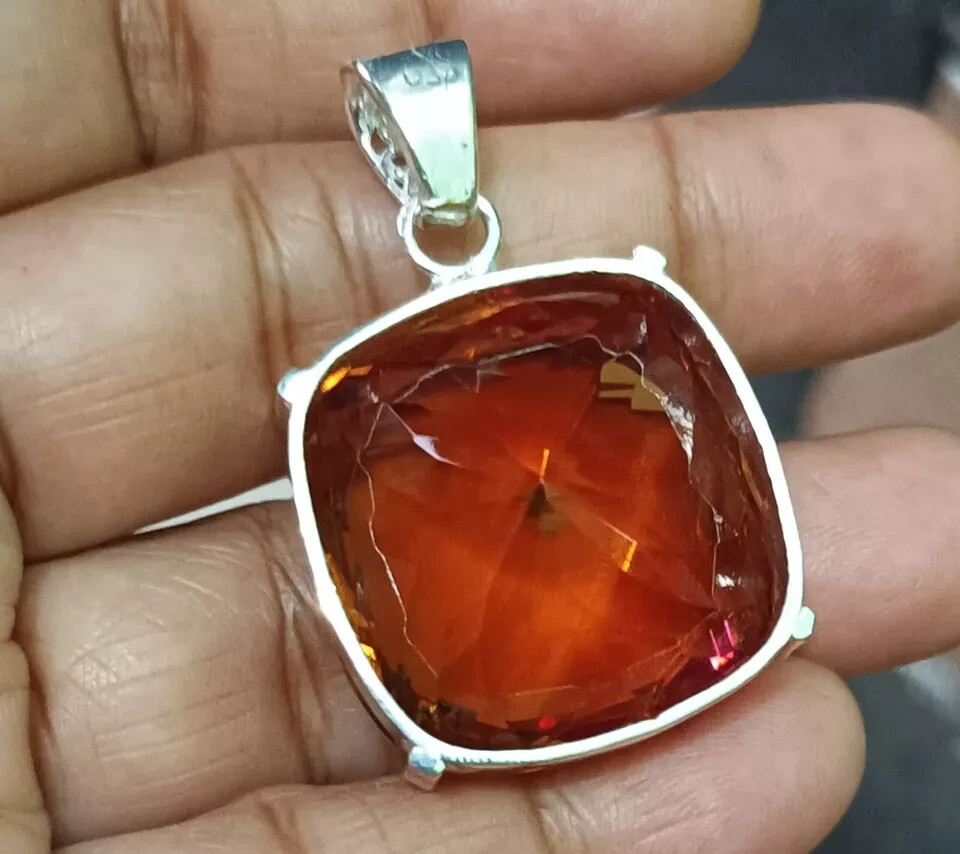 100.70 Ct Natural Zultanite 7 Color Pendant 925 Silver Loose Certified Gemstone