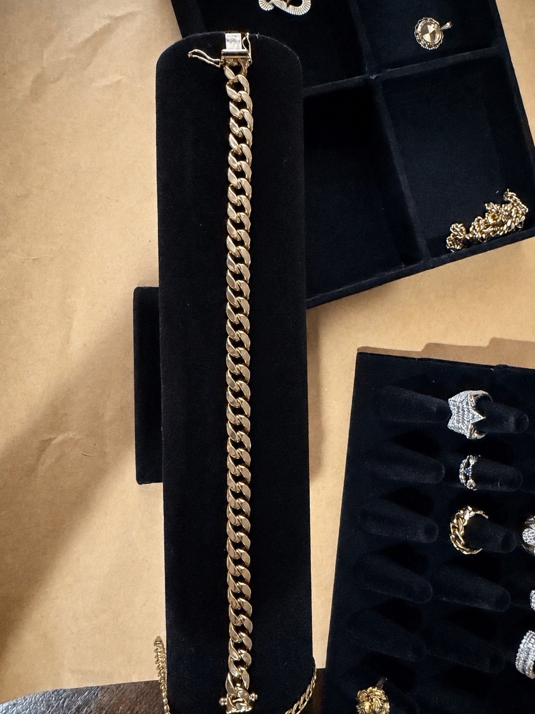 10k real gold Cuban Link Chain Bracelet, with Lobster Clasp ONLY, 12.6g 7.5MM
