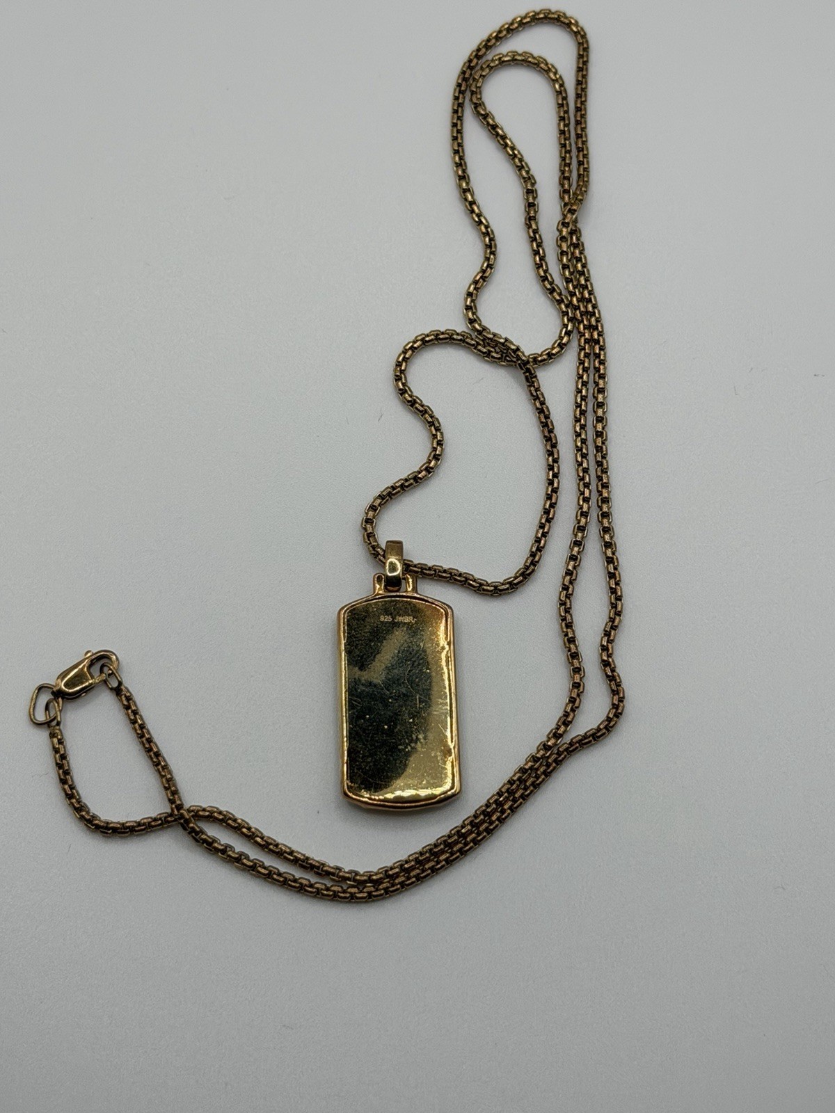 Gold Plated Stainless Steel Dog Tag Necklace