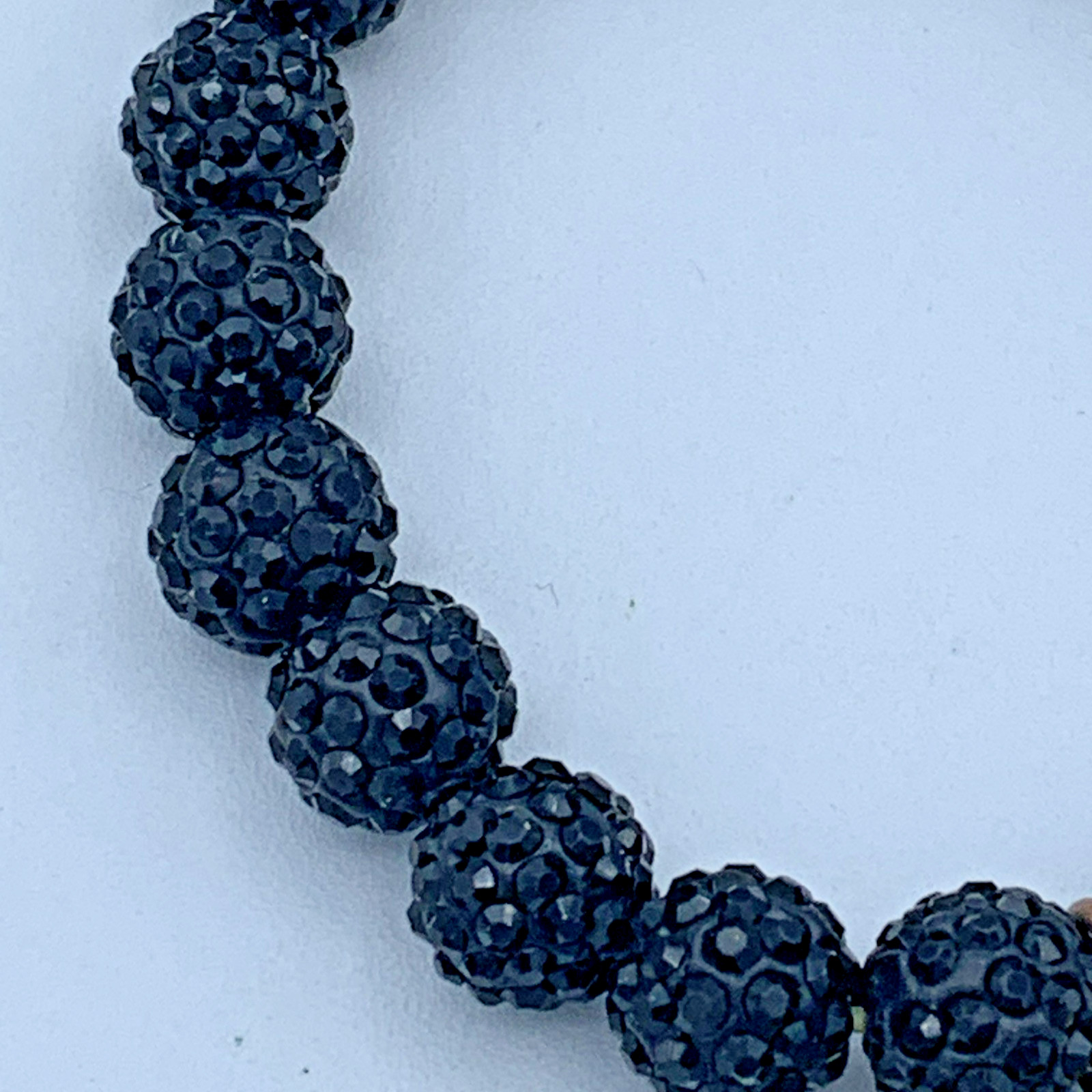 Rustic Cuff 6 inch Black Beaded Stretch Bracelet B4-96