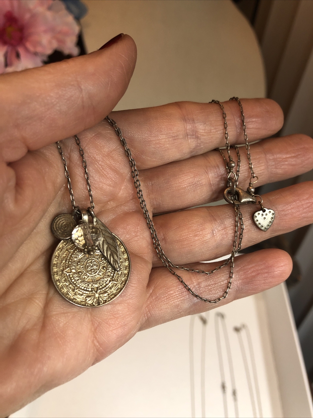 4. Vintage 925 Sterling Silver Mixed materials Chain Necklaces Lot of 8, 37g