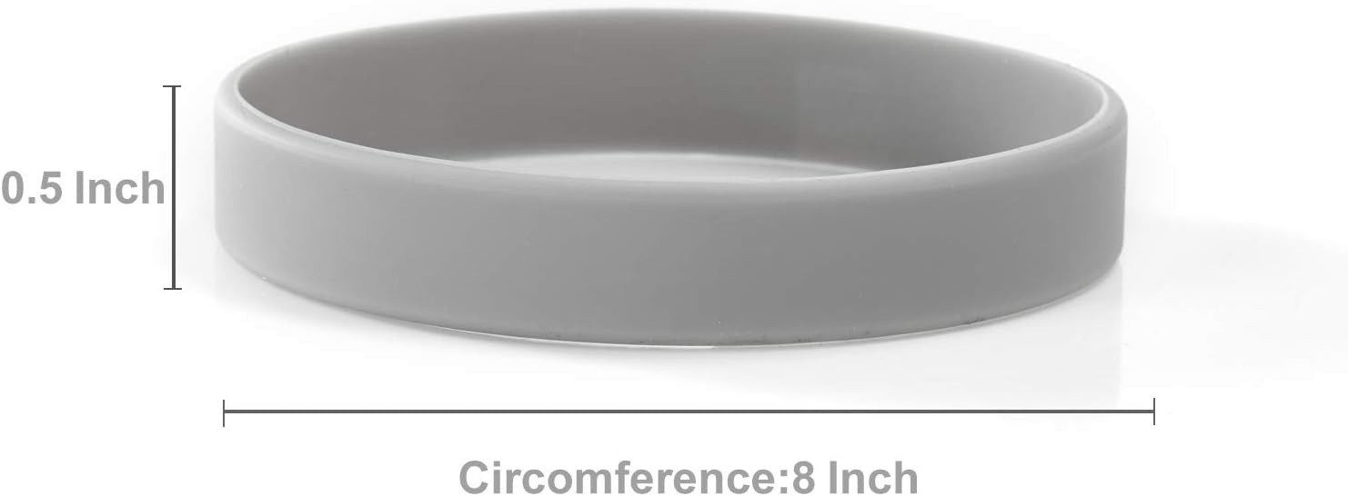 Wholesale 12/pcs Blank Color Silicone Bracelets Silicone Wristbands Rubber br…