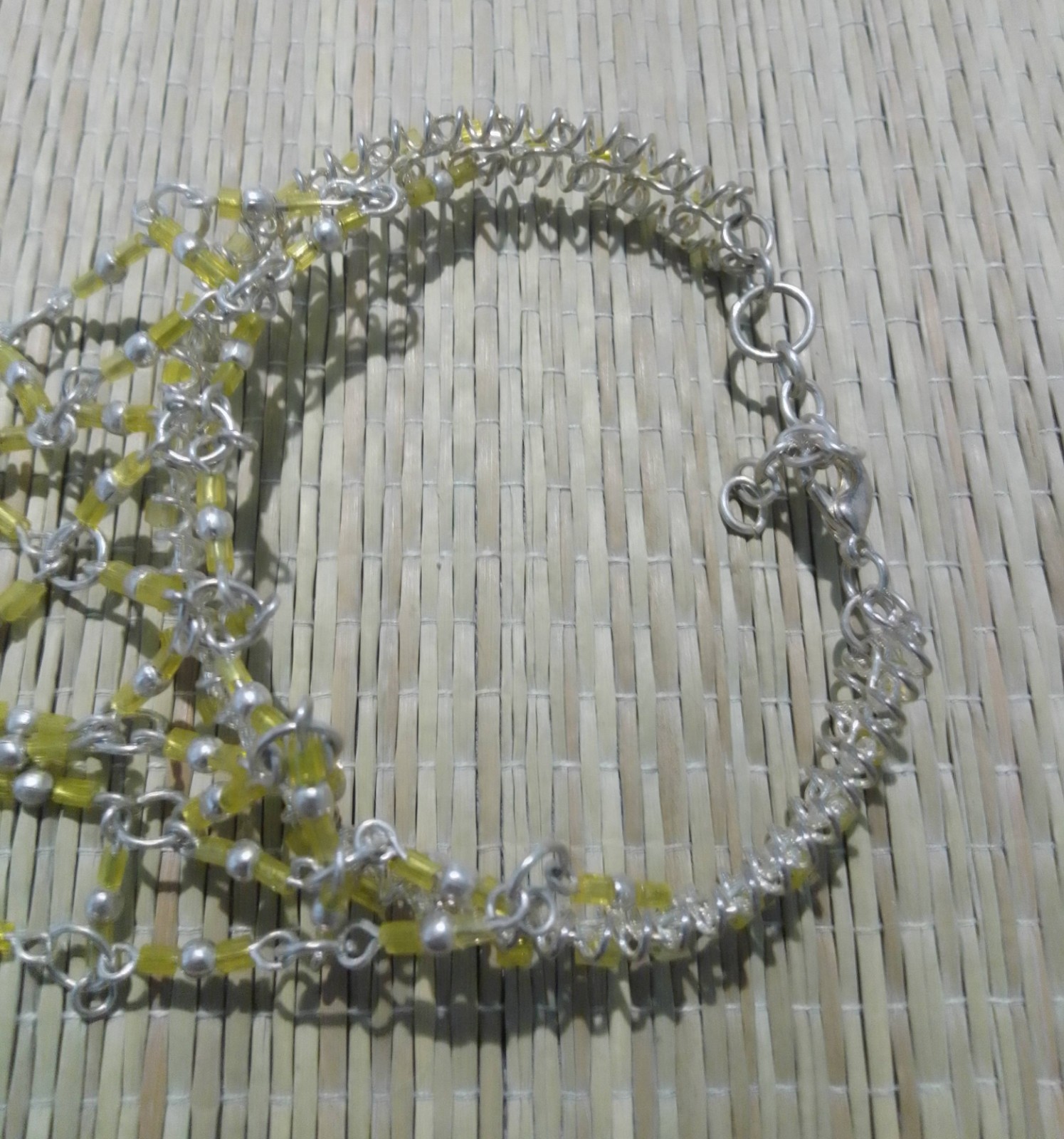Indian Finger Ring Hand Harness Chain Beads Bracelet Vintage
