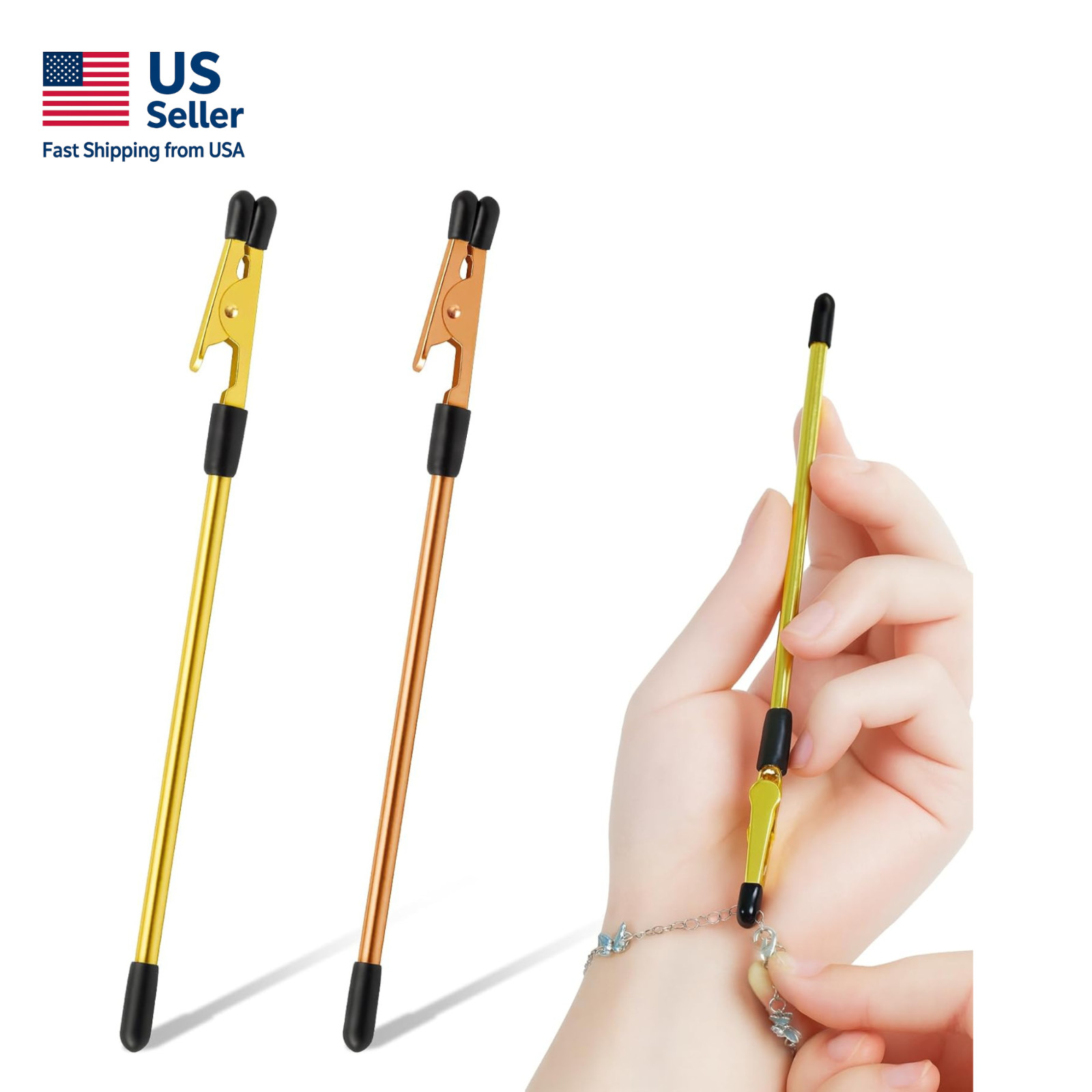 2 Pcs Bracelet Helper Tool with Non-Slip Tips, Easy to Put on Yourself Jewelry
