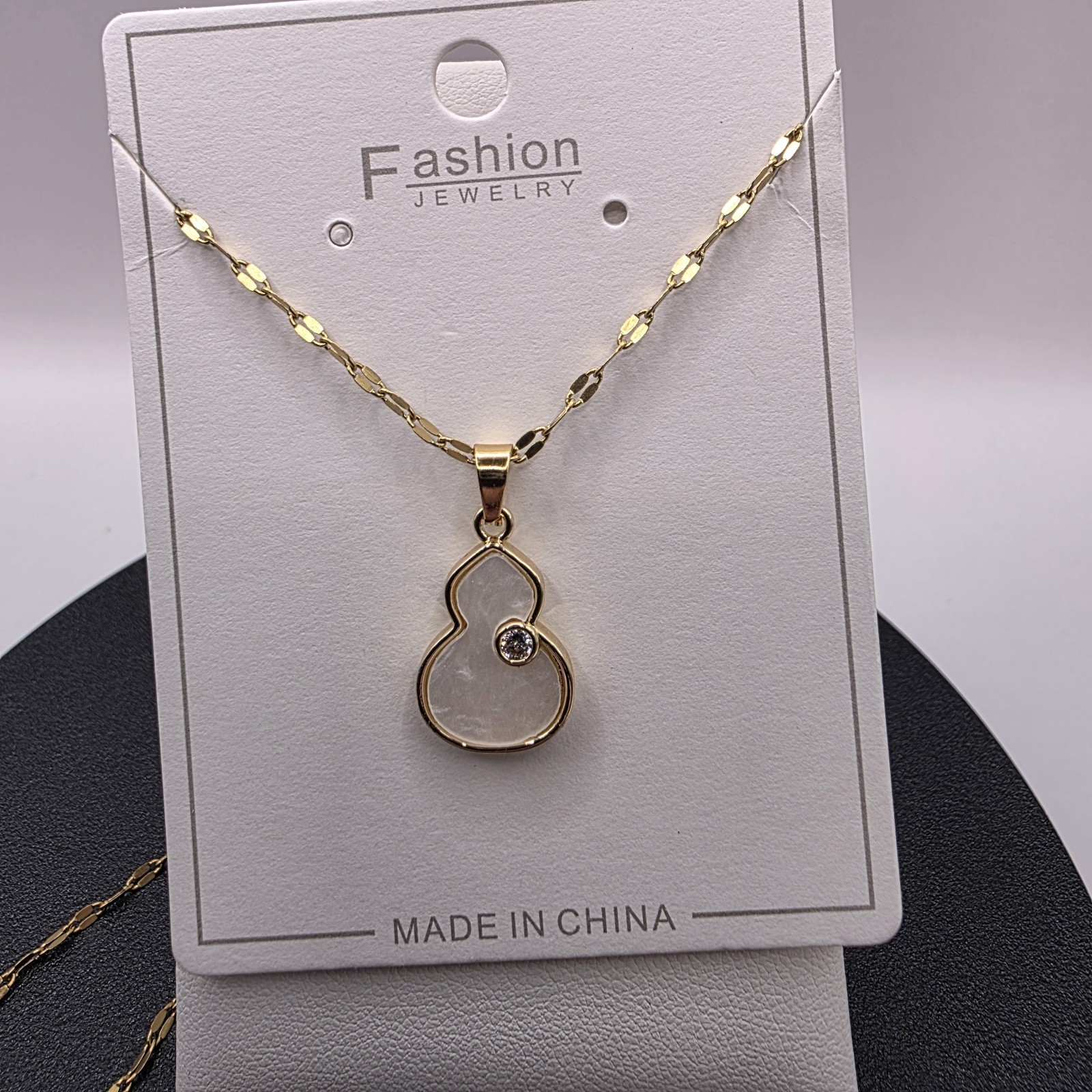 Stainless Steel Copper Plated 16″Necklace w/20mm Snowman w/Cz Accent