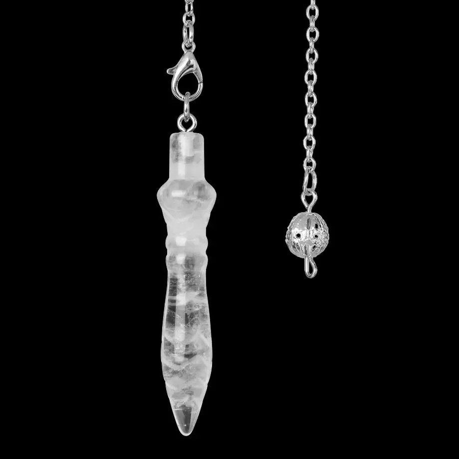 Natural Stone Crystal Pendulum Quartz Amethyst Onyx Pendant X130